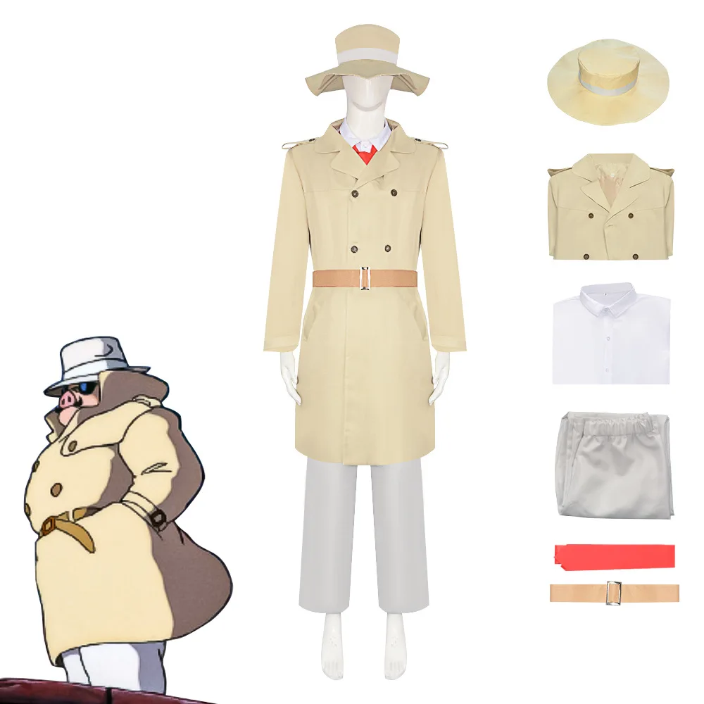 

Hayao Miyazaki Movie Cosplay - Porco Rosso Cosplay Costume Anime Convention Pilot Roleplay Outfit
