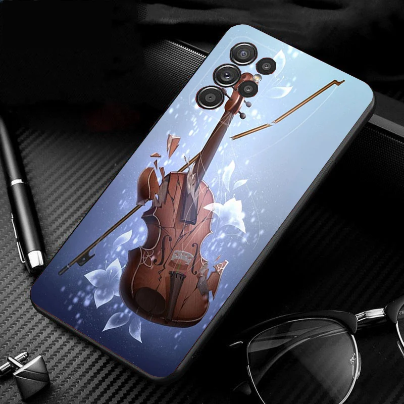 

Phone Case for Samsung S25 S24 S23 S22 S21 S20 Ultra S20 S22 S21 S20 FE S24 Plus Violin Girl Case