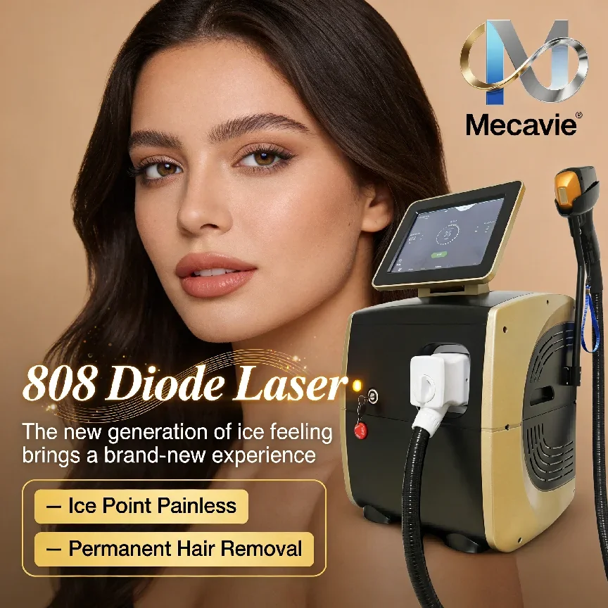 

808nm Diode Ice Titanium Laser Body Hair Removal Machine 4 Waves Face Hair Remove for Salon Epilator Unisex Efficient operation