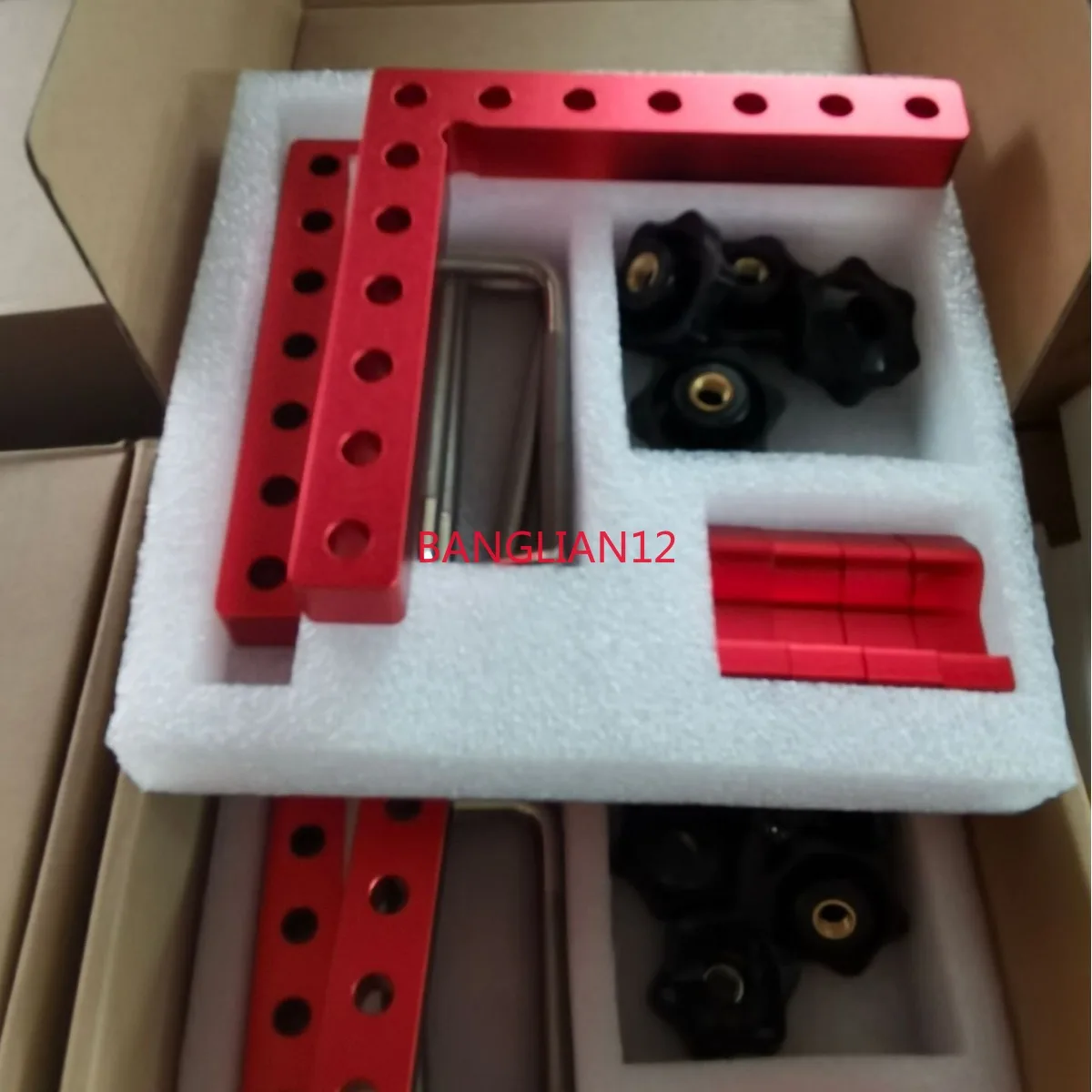 

140Mm right angle 12pcs woodworking right angle positioning clip, adjustable 90 degree L-shaped aluminum angle ruler
