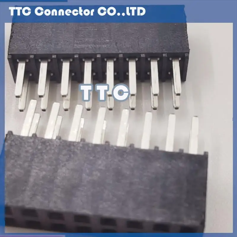 5 pçs/lote SSW-108-02-L-D 16pin 2.54 2 fileiras banhado a ouro fêmea pino soquete novo