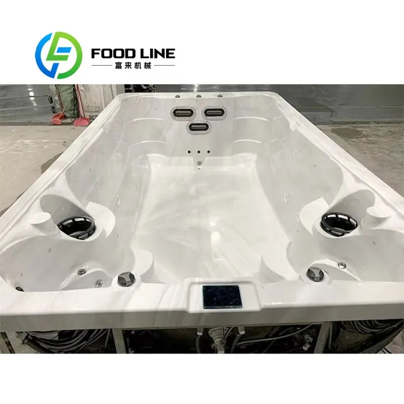 Swim Spa Pool Whirlpool Bathtub 6 Person Outdoor Backyard Garden Heated LED Hot Tub Wholesale Price 220V Family Use UV Light