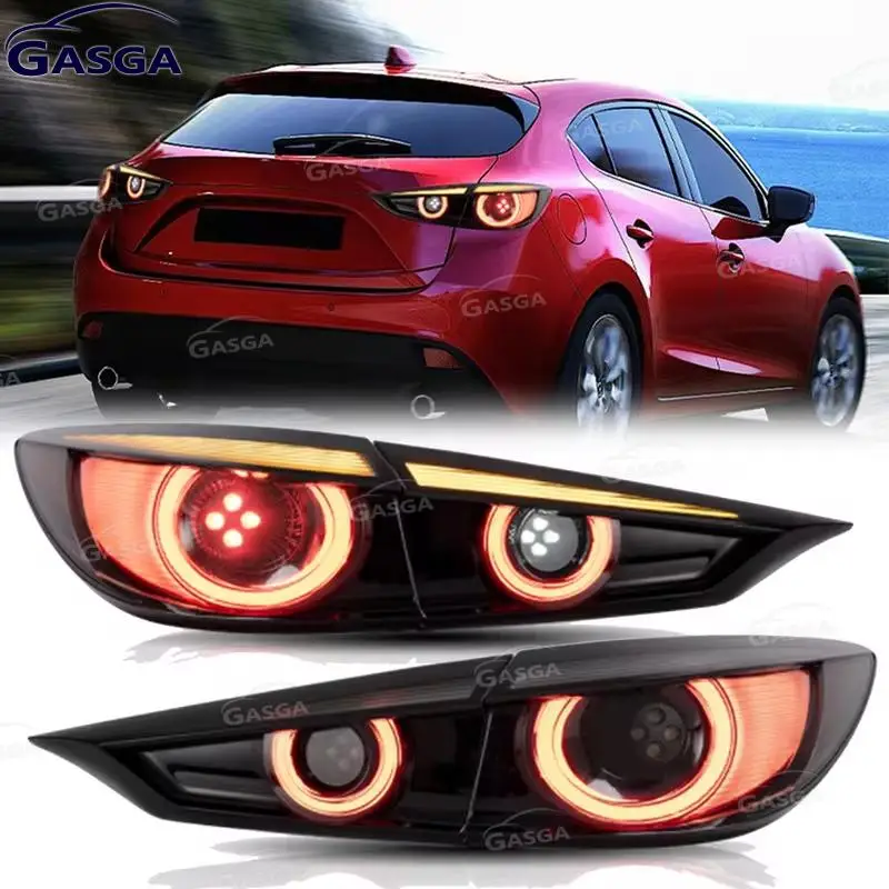 Car LED Taillight Assembly For Mazda 3 Sedan 2014-2019 Axela Rear Running Lamp Brake Reverse Dynamic Turn Signal Car Tail Light