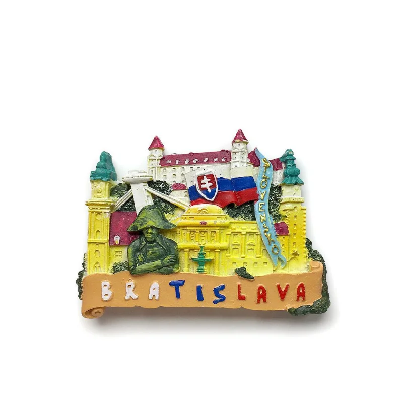 Slovakia's capital Bratislava landmark building tourist souvenir home decoration magnetic fridge magnet