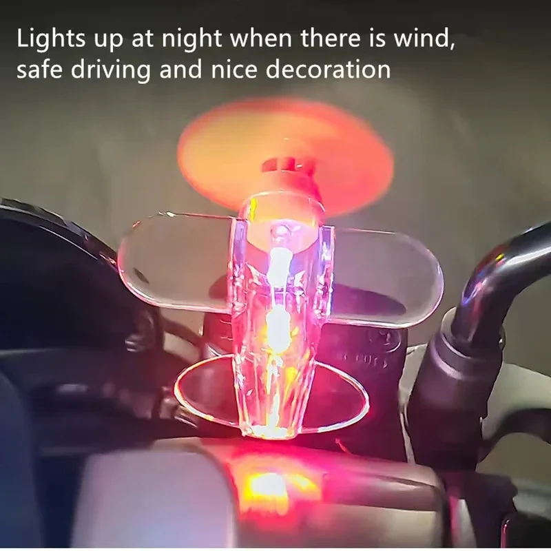 Airplane Wind-powered Airplane Motorcycle & Car Electric Led Colorful Lights Rotatable Decor Car Motorcycle Bikes Bicycle Decor