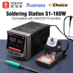 YCS S1-160W Automatic Sleep Soldering Iron Soldering Station Compatible with 245/210/115 Repair Welding Station 120W Tools Set