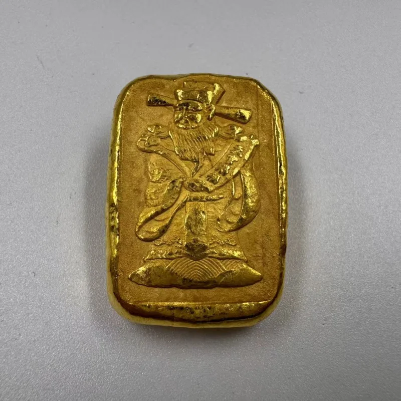 of , -Plated , Copper Coin Home Decoration, Yellow God of Wealth Gold Ingot