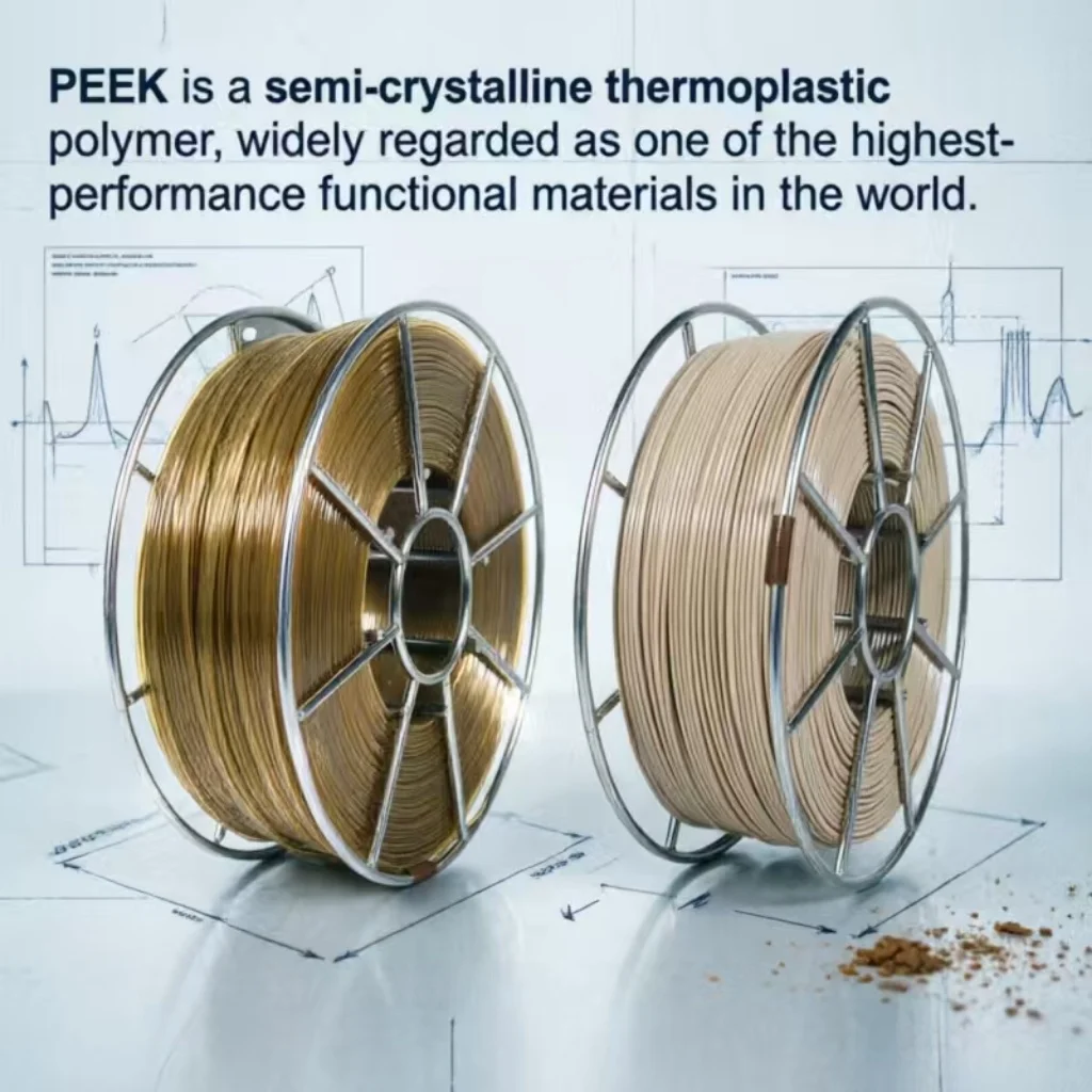 BEST PEKK 3D Printer Filament 1.75mm High Strength Heat Resistant for Functional Parts 360-400°C Nozzle 90-130°C Chamber