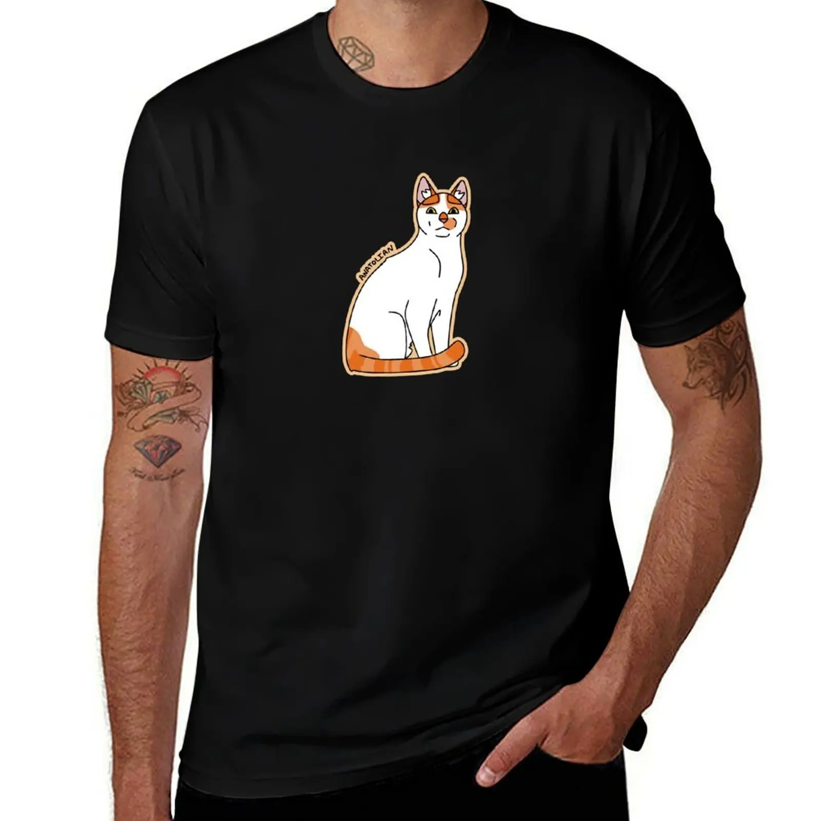 

Anatolian Cat T-Shirt shirts graphic tee oversized t shirt blue lock luxury designer men t shirt