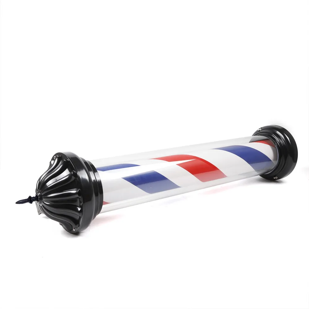 عمود الحلاقة LED ضوء أحمر أبيض أزرق المشارب الدورية علامة متجر صالون الشعر