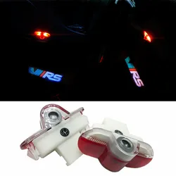 2X Car Door Light Accessorie For OCTAVIA VRS Logo LED Light Fit Octavia A5 2013 Octavia 2 3 Skodao Welcome Lights Projector Lamp