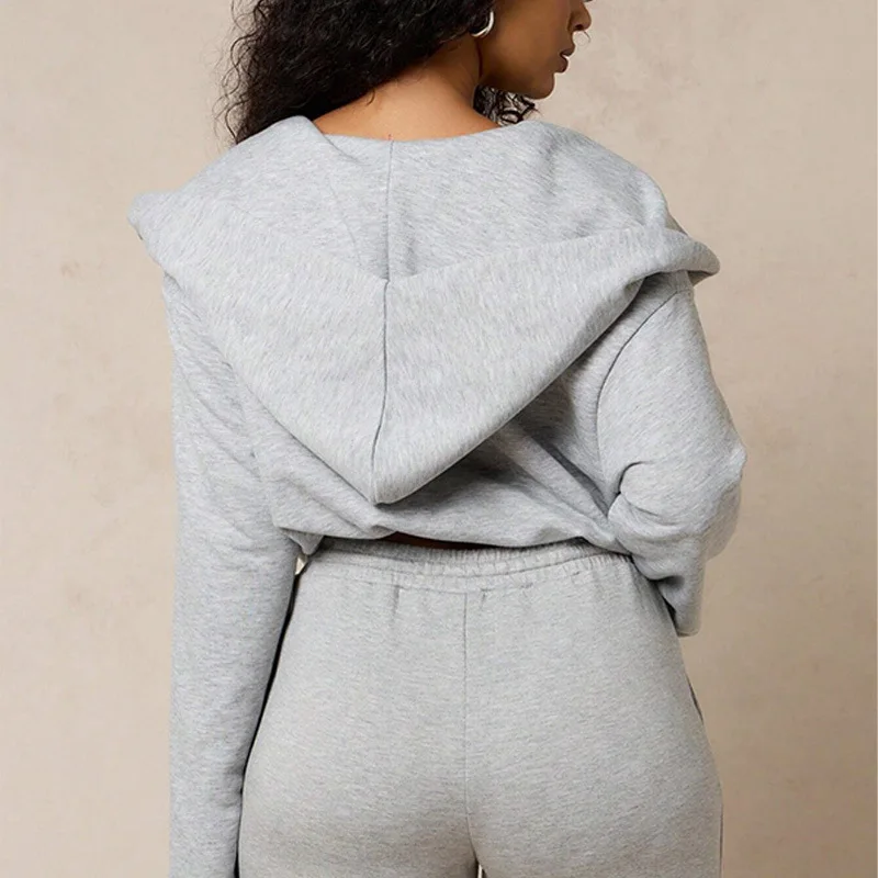 الأزياء الأوروبية الأمريكية مثير فضفاض عارضة الملابس النسائية بلون منخفضة الرقبة يتأرجح طوق بأكمام طويلة قصيرة مقنعين #6