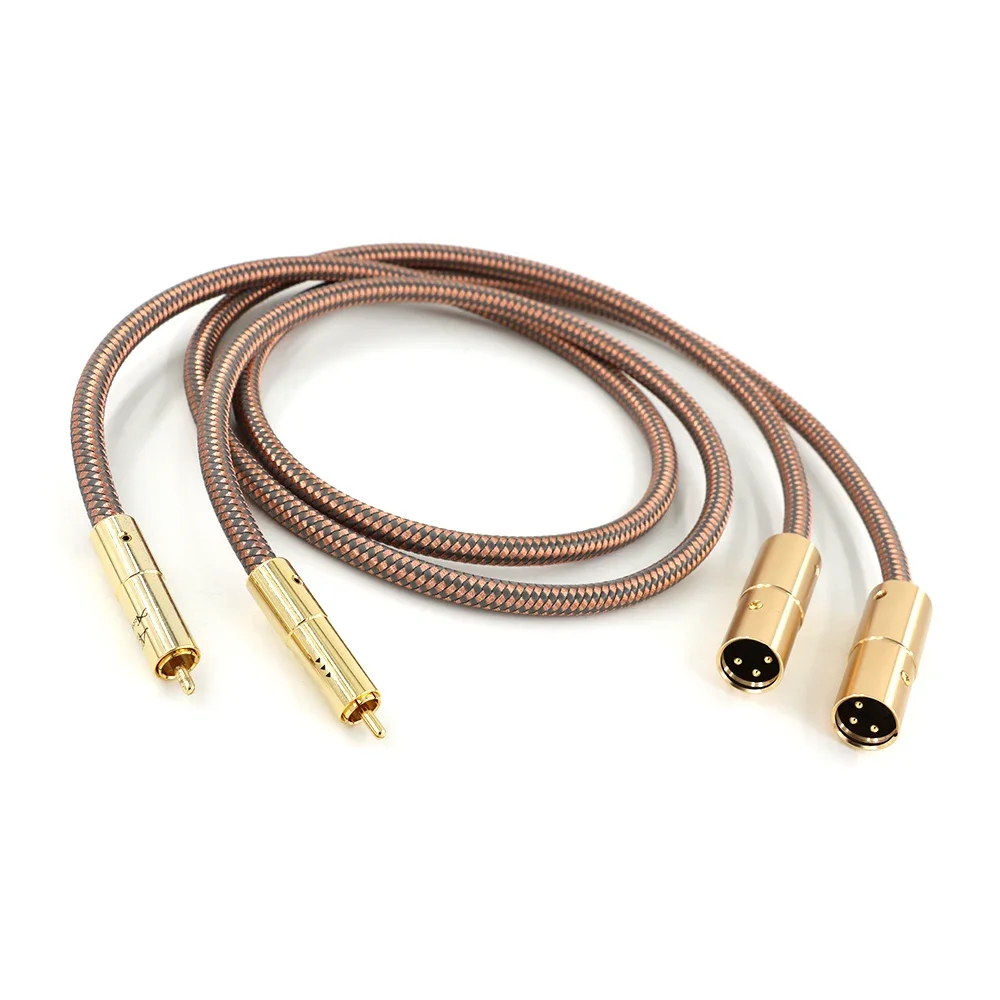 Accuphase 40th Anniversary Edition OCC RCA Interconnect Cable - High-Purity OFC Copper Core, Double Shielded, XLR to Microphone/