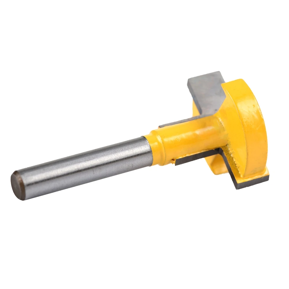 1/4 Shank Cemented Carbide T slot Woodworking Milling Router Bit Woodworking Cutter(Yellow 27mm)