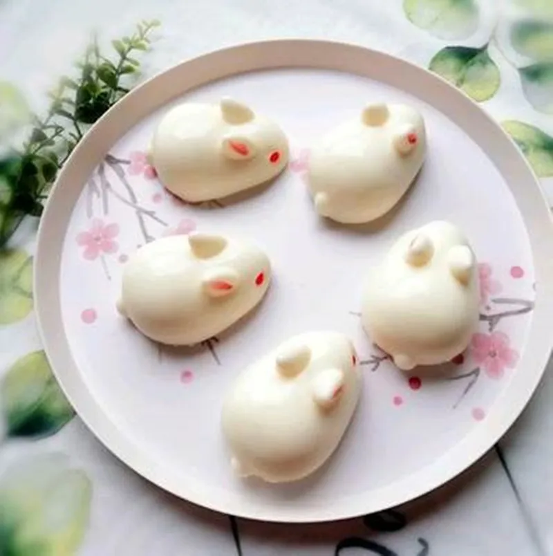 3D Rabbit Silicone Soap Mold DIY Candle Mould Cute Cake Pudding Chocolate Dessert Baking Accessories Candle Making Supplies