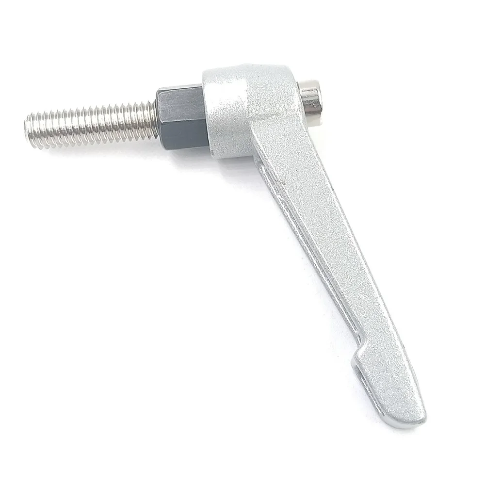 1pcs M4 M5 M6 M8 304 Threaded Rod Clamping Lever Machinery L Shape Adjustable Handle Locking External Male Thread Knob Screw