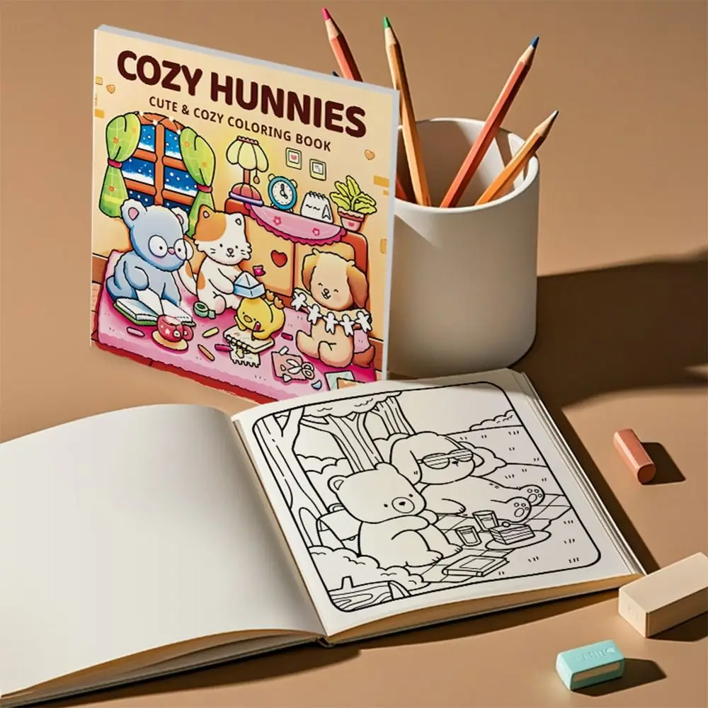 Creative Cartoon Coloring Book Educational Painting Gift Paperback Stress Relief Graffiti Painting Book for Adults And Teens