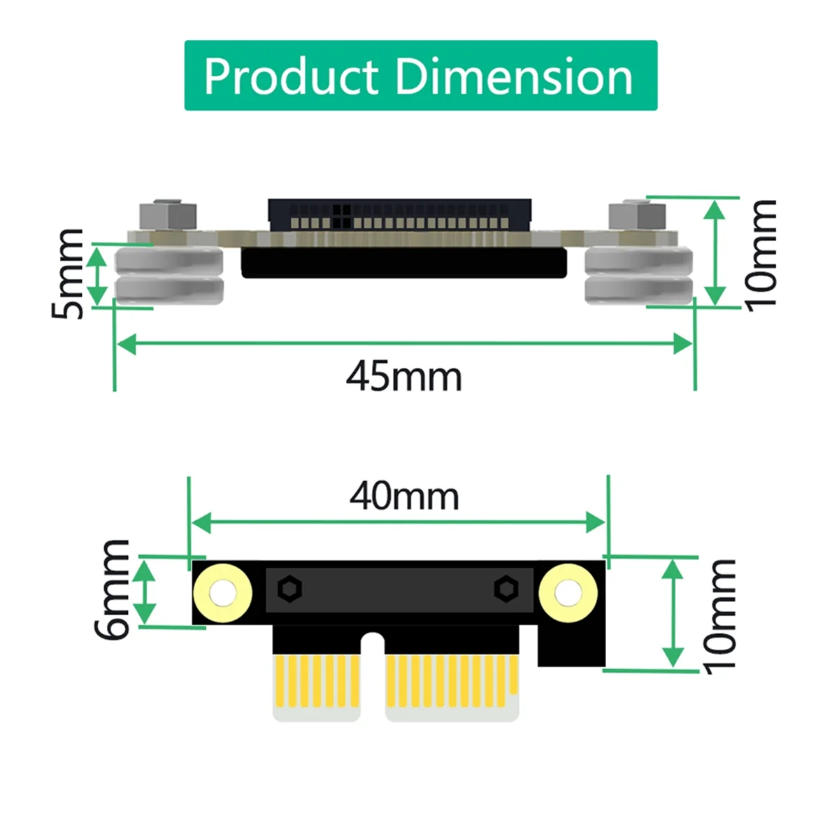 PC用磁気パッド付き延長ケーブル,m.2 ngff nvme m-key ssdからpci-e 1x,2230, 2242, 2260, 2280をサポート