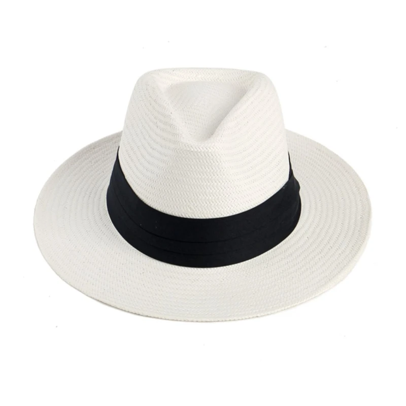 Sombrero-Chapeau anderen Paille Tissé pour Homme, Protection Solaire d'Été, Grande Taille