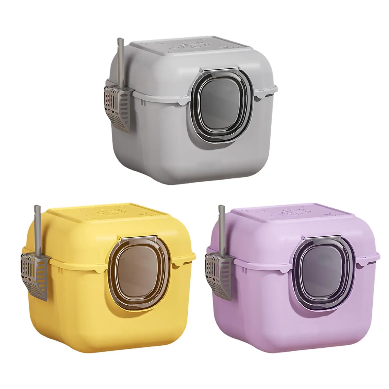 

Enclosed Cat Litter Tray for Small Animals Rabbit Pet Accessories High Capacity Litter Pan Cat Litter Toilet Cat Poop Basin