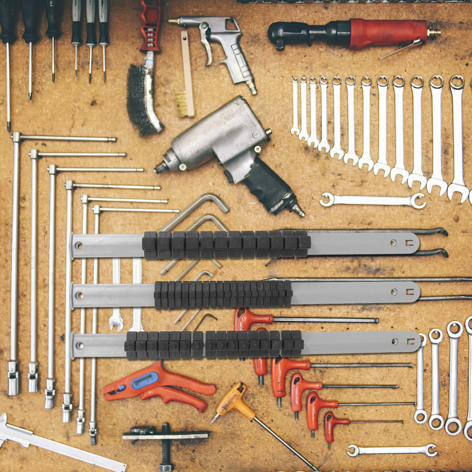 3pcs Multifunctional Rack 1/2 3/8 Inch 1/4 Inch Drive Plastic Socket Holder Tool Box Organizer Storage Socket Rails Trays