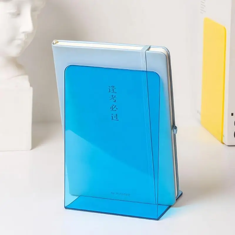 Y1UB Acrylic Books Holders Table Picture Album Holders for Displaying Books Books Stand, Elegant Design Bookends Bookshelfs