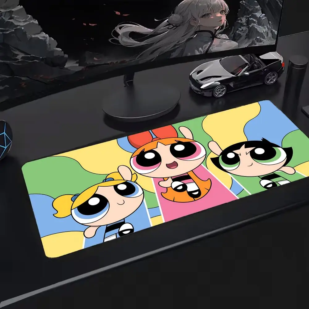 

Super Powerpuff Mouse Pad Oversized Mouse Mat, Extended Gaming Surface, Non-Slip Backing, Perfect for Desk Use