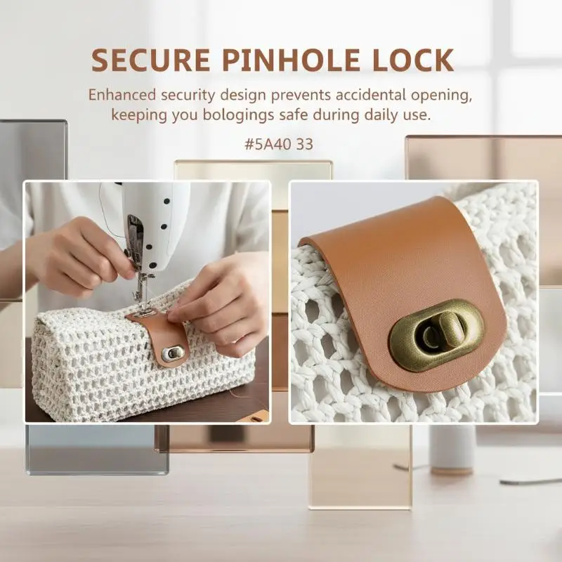 DIY Crochet Handbag Sew On Snap Closure Leather Snap Bag Buckle Purse Closure Fasteners Handbags Button Shoulder Bag Accessorie
