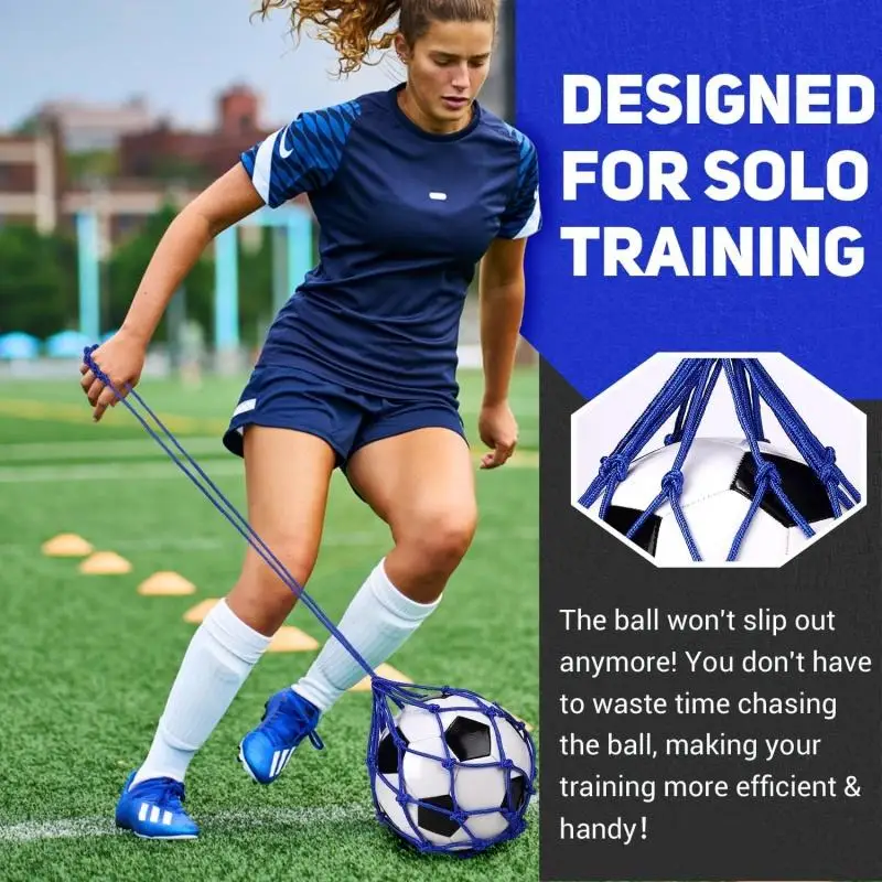 1-2 個のフットボールキックコーチサッカーボールネット、グラウンドサッカー練習、トレーニング補助、ネットバッグサッカートレーニング補助