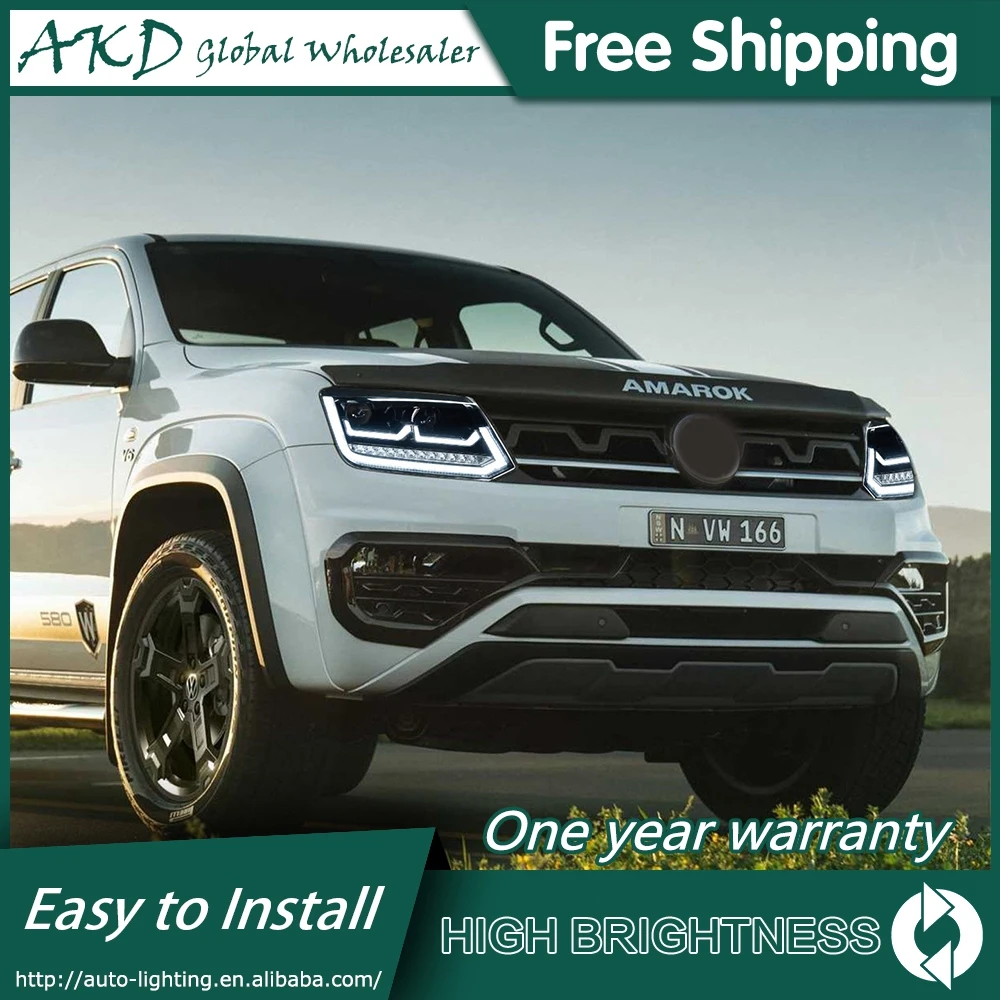 

Car For VW AMAROK 2010-2022 Headlights 12V Run DRL Day Running Light LED Bi Xenon Bulb Fog Lights Car Accessory AMAROK Head Lamp