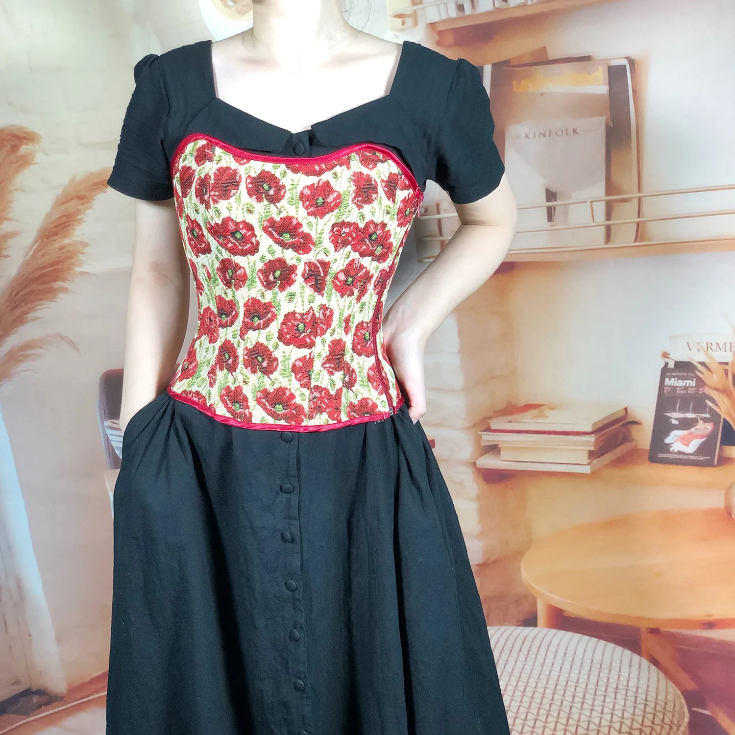 

Жаккардовые красные корсеты для женщин, викторианские винтажные бюстье, элегантный сексуальный топ без бретелек на шнуровке, на молнии, формирователь тела, лиф, нижнее белье