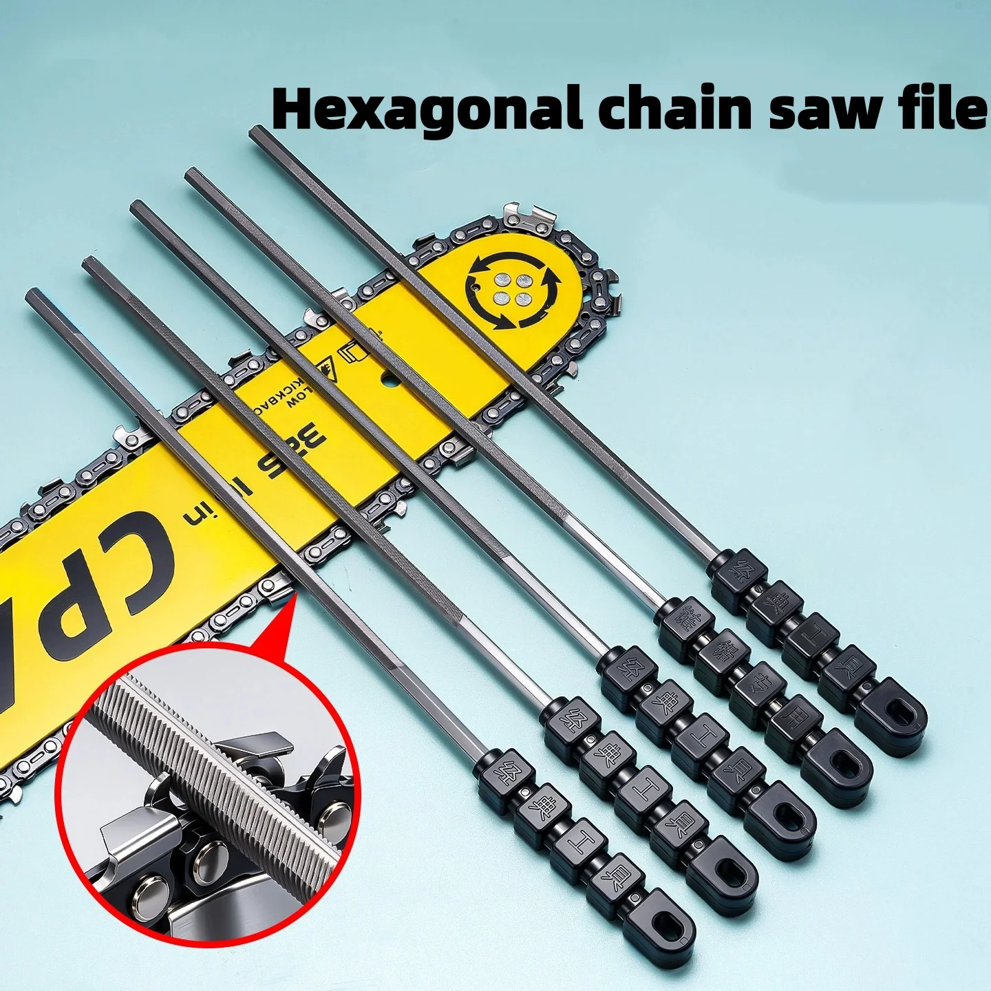 Hexagonal Chainsaw Chain File - Universal, Effort-saving, Wear-resistant, Abrasion-resistant, Hardened Chain File