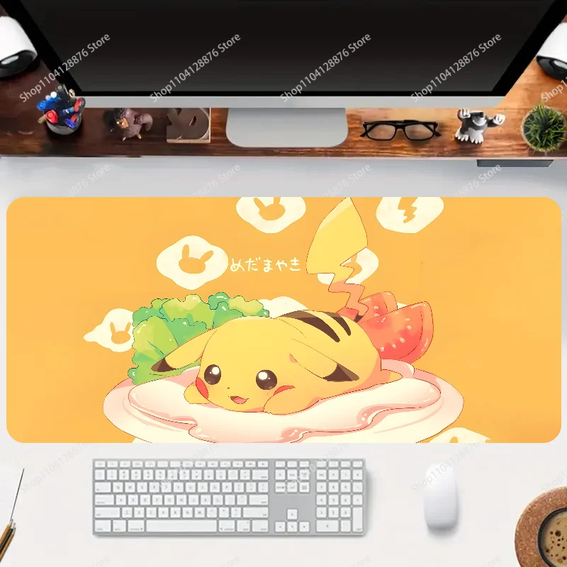 Anime P-Pikachu Character Mousepad Gaming Mouse pad Gamer Pc Accessories Deskmat Keyboard Mat Desk Protector Mause Pads