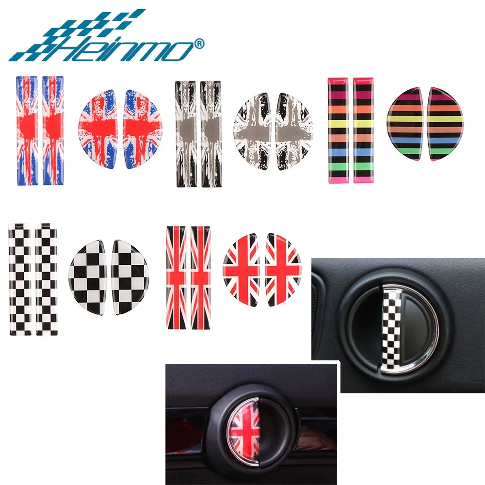 

2Pcs Car Door Handle Sticker Crystal Epoxy Car Interior Decoration Decal For MINI Cooper R56 R55 R60 R61 Countryman F55 F56 F60