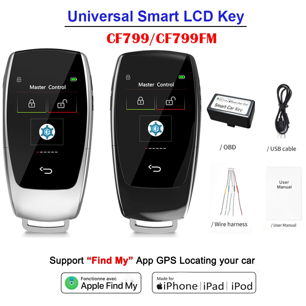 

Universal CF799 Smart Remote LCD Key Screen For BMW/Benz/Audi/Kia For Toyota Comfortable Entry With OBD GPS Locator Track Car