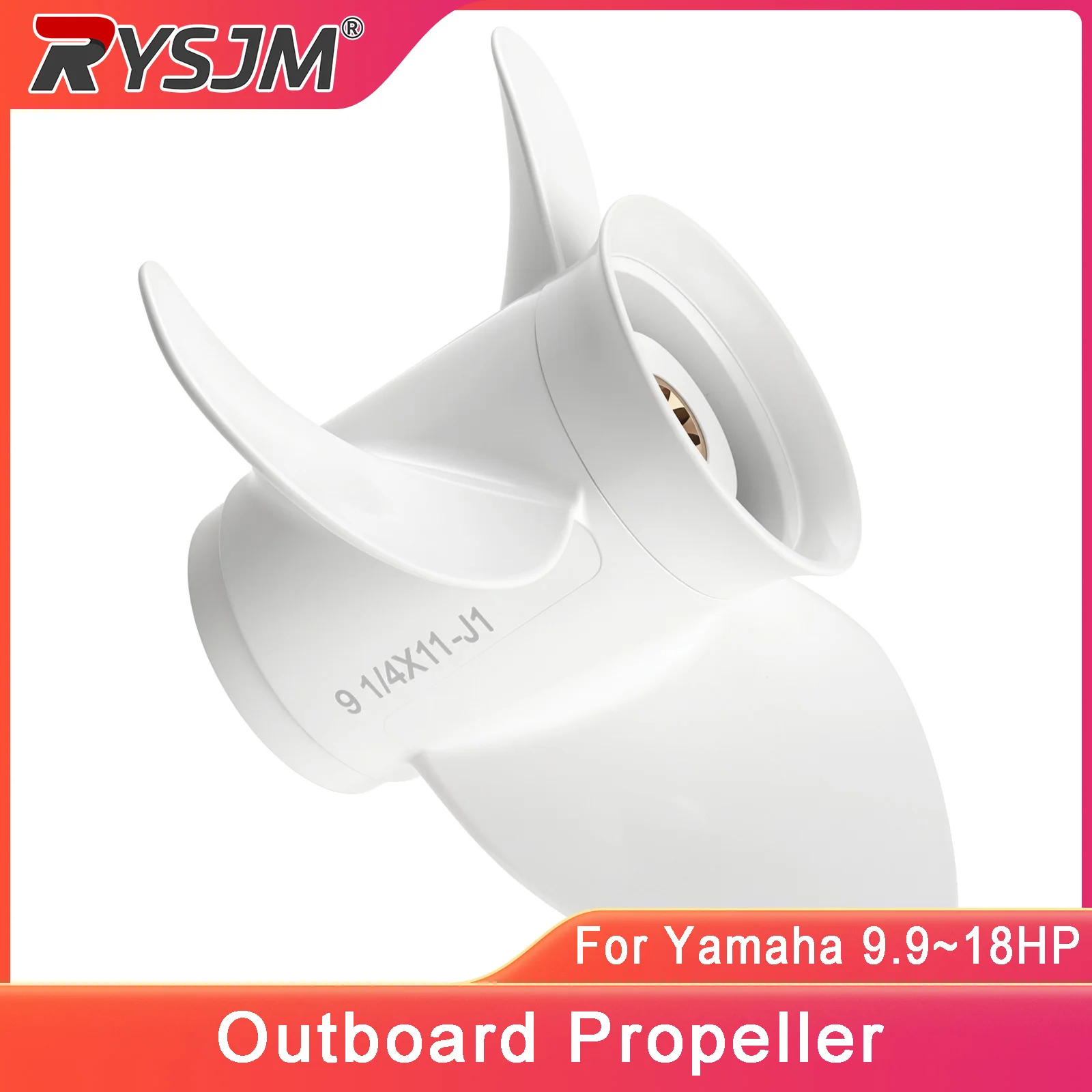 For Yamaha 9.9~18HP Outboard Propeller 9 1/4*11'' Boat Motor Marine Engine Parts 3 Blades 8 Teeth Spline Propeller