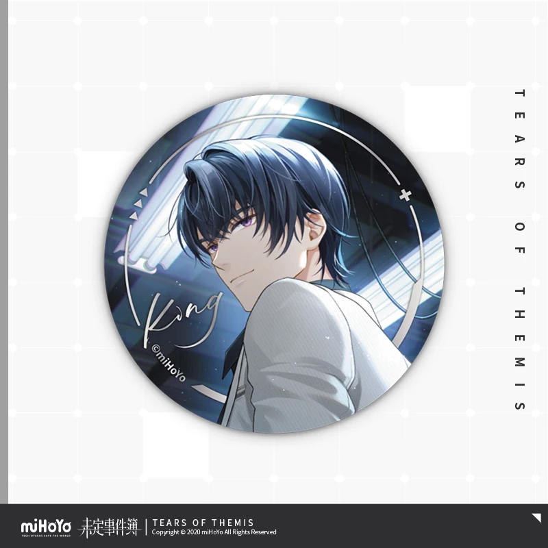 2024 Anime Tears of Themis Hard To Hide Emotion Series Tinplate Badge Marius Von Hagen Baji Brooch Button MiHOYO Gift