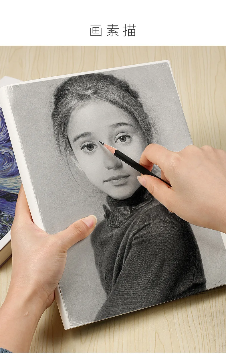 Verdickte Skizzen für Kinder und Studenten malen Skizzen auf leeren Papiers kizzen Kunst farbe Blei Aquarell Notizbuch – Detail 11