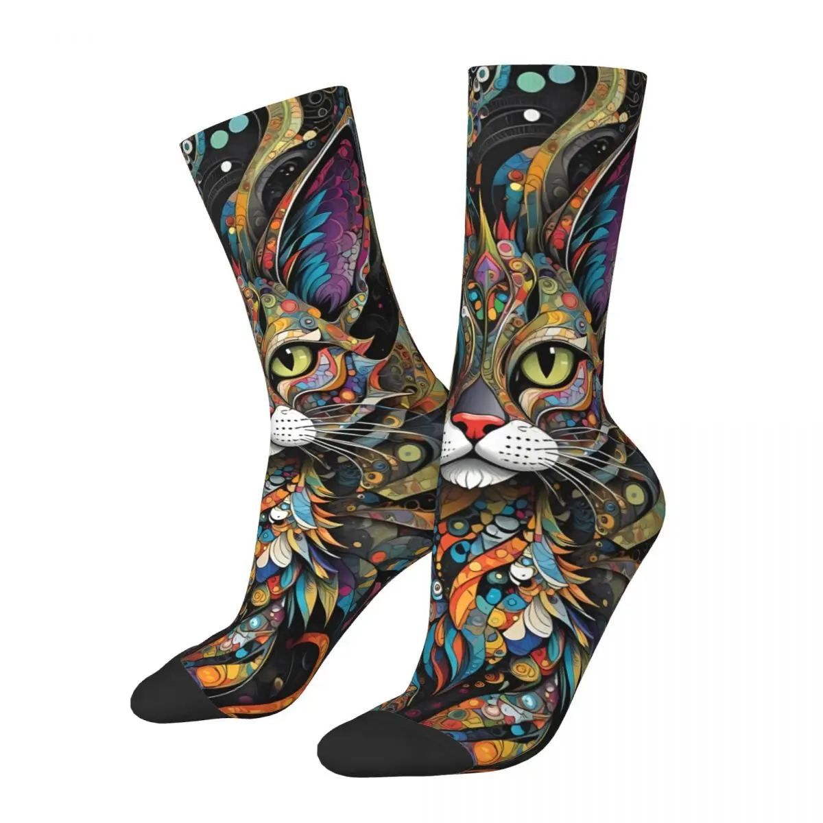 Beautiful Animals Socks Printed Men's Stockings Polyester