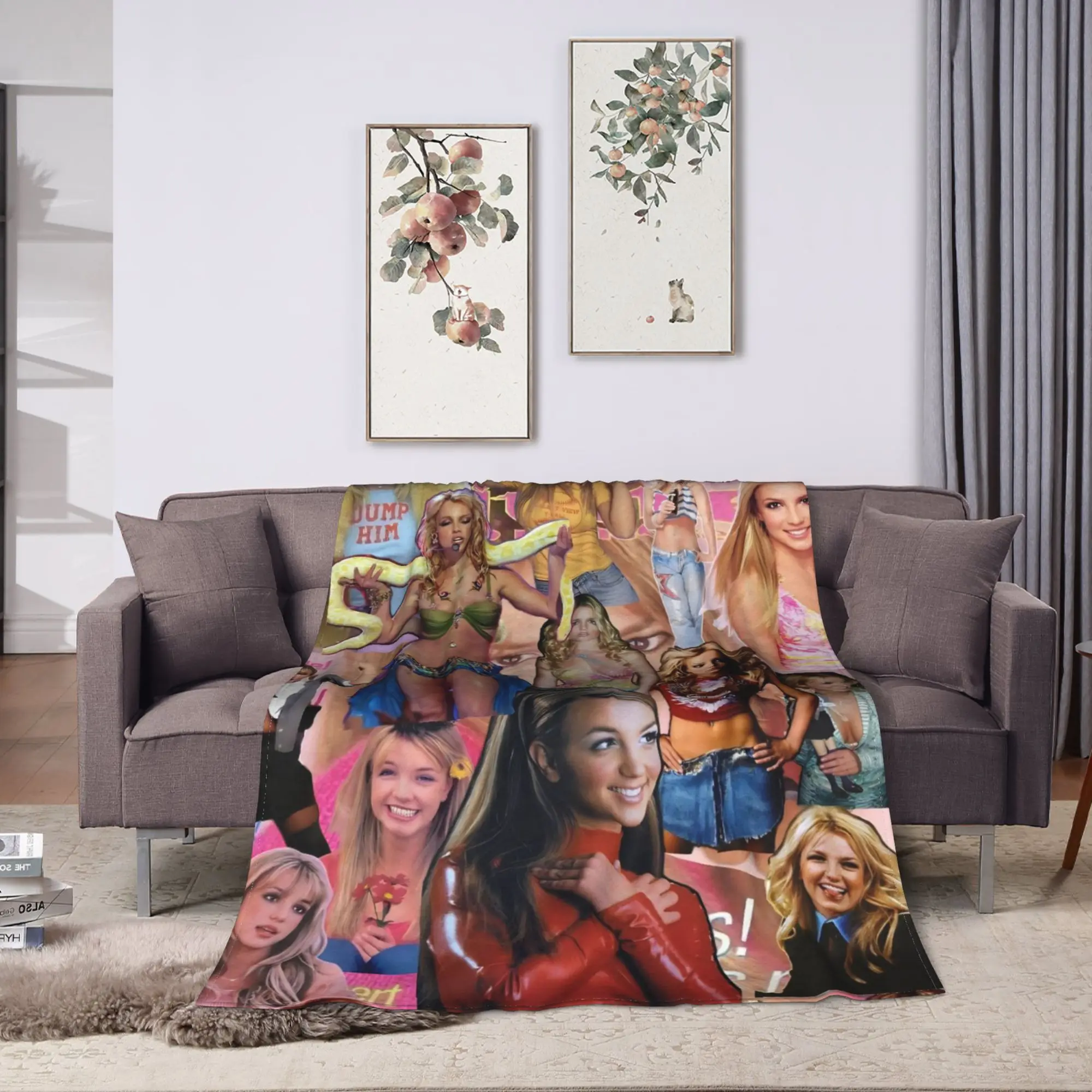 Britneys Spears  Blankets  Super Warm Novelty Plush Throw Blanket For Couch Bed Travel Flannel Bedspread Bed Cover