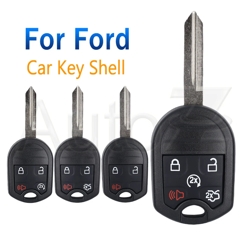 Auto Smart Remote Key shell 3/4/5 Buttons for Ford Edge Explorer Ranger Expedition Mustang Escape Replace for Car Key Shell Case