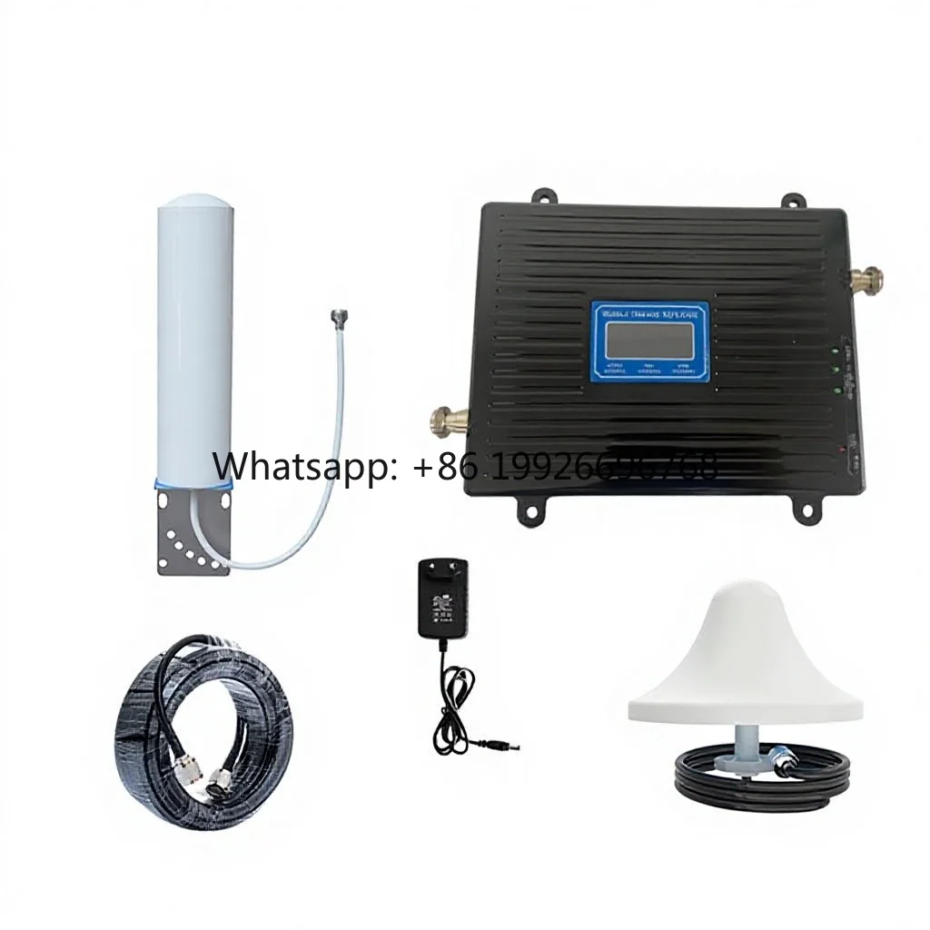 

Enhanced Mobile Phone Signal Amplifier FDD 850-1700-1900MHz Signal Reception Booster Repeater Model B5B4B2