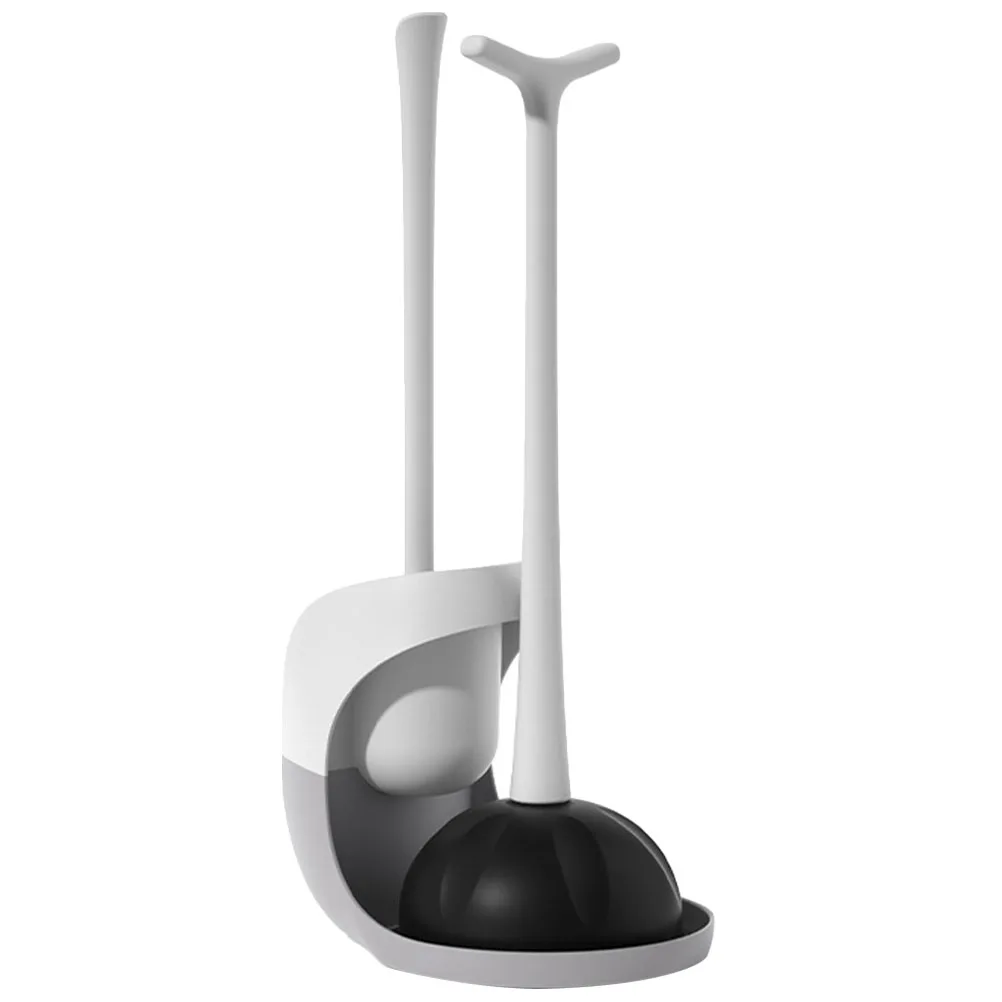 

Toilet Brush Plunger Set PP TPR Material Removable Holder Bathroom Accessories Bowl Cleaner Thick Round Stable