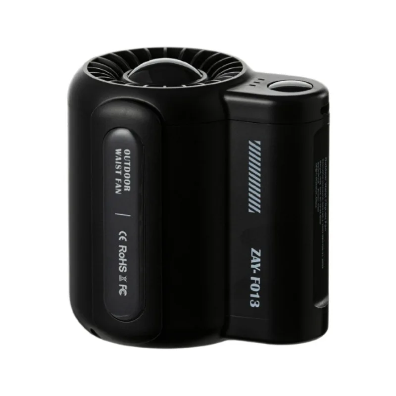 

TS 2025 Подвесной вентилятор на талии для улицы, 3-скоростной портативный вентилятор с сильным ветром, портативный USB-вентилятор на шею с зажимом для ремня, подходит для путешествий на открытом воздухе