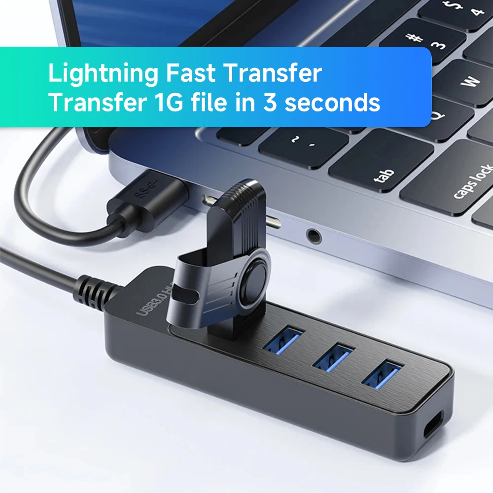 USB 3.0 Power Adapter 4 Port Multi USB Splitter Hub USB Hub 2.0 Type C HUB Multiple Expander High Speed For Computer Accessorie