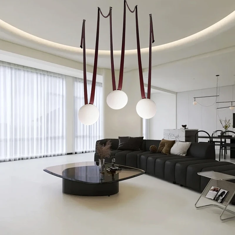 modern minimalista luz luxo led lustre suspensao home decor home appliance designer independente belt lustres 2024 01