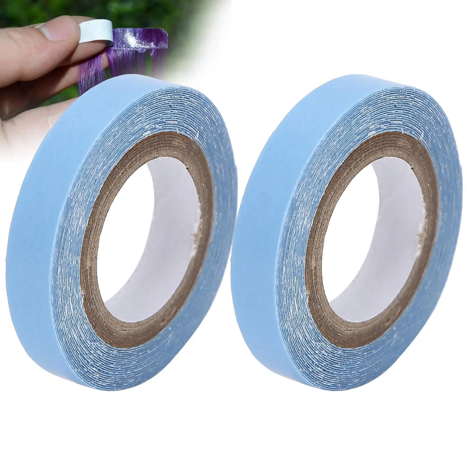 

Удлинительная клейкая лента, 2 шт., длина 3 ярда, ширина 0,4 дюйма, поддерживающие ленты для переднего парика, двухсторонняя лента для парика, парикмахерская