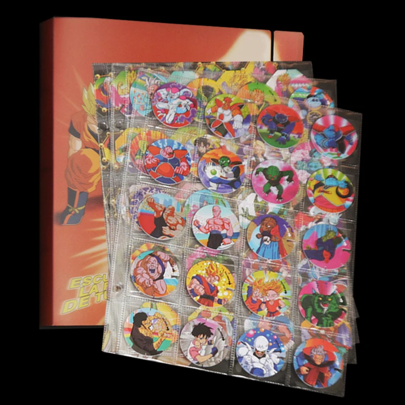 Lote De Tazos Album Complete Collection 100Pcs Tasos Letter Holder Binder For Dragon Ball Z Cards Pogs With 8pcs Transpare Inner