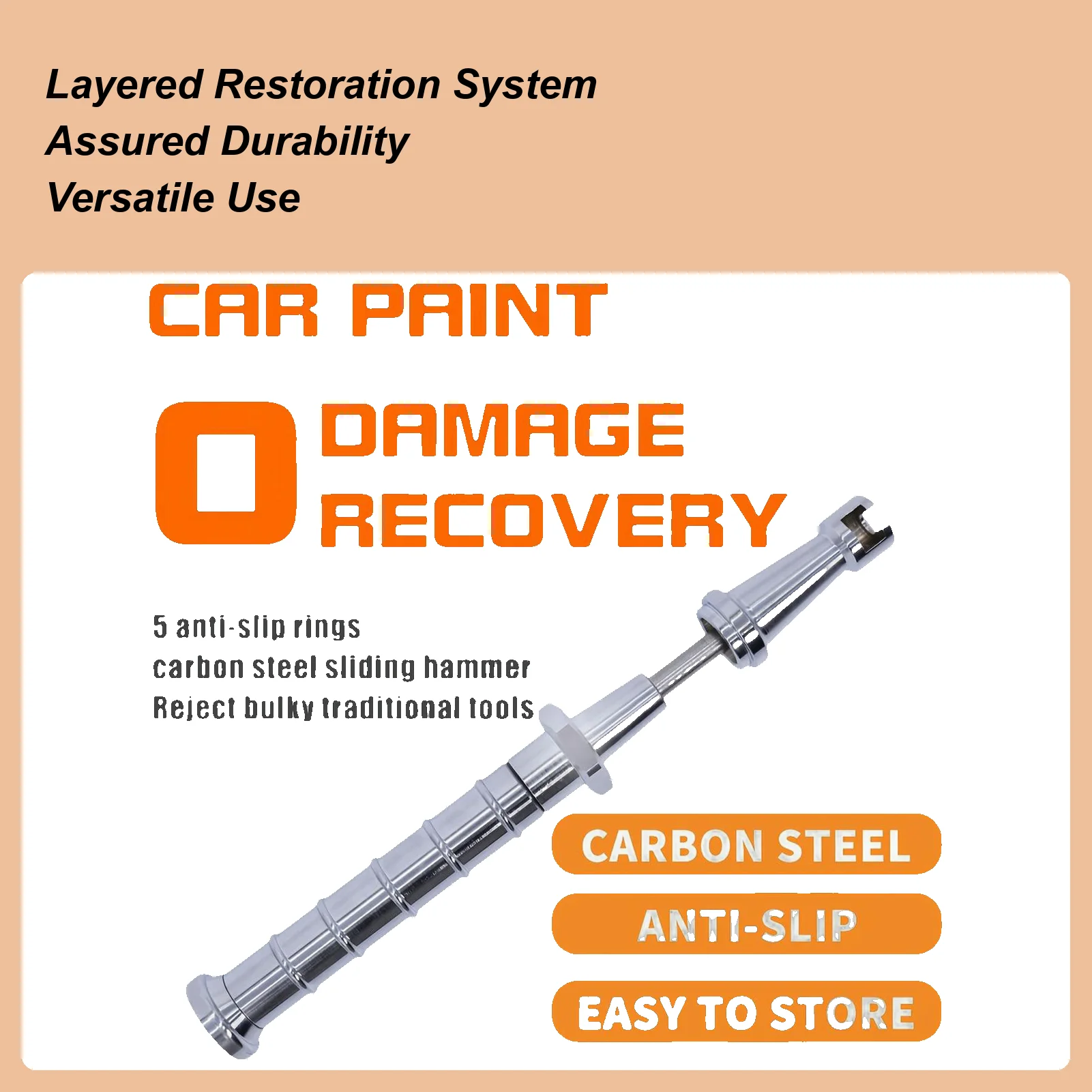 

Автомобильный съемник вмятин, скользящий молоток с телескопическим стержнем, инструмент для ремонта вмятин на кузове, инструмент для ремонта дверной рамы, бампера, седана, внедорожника