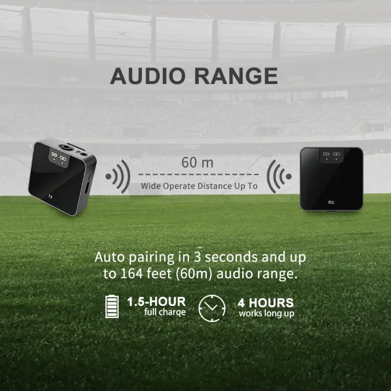 Hoogwaardig Spy Lavalier-microfoon Revers Draadloos microfoonsysteem Geschikt voor interviews en levensrecords